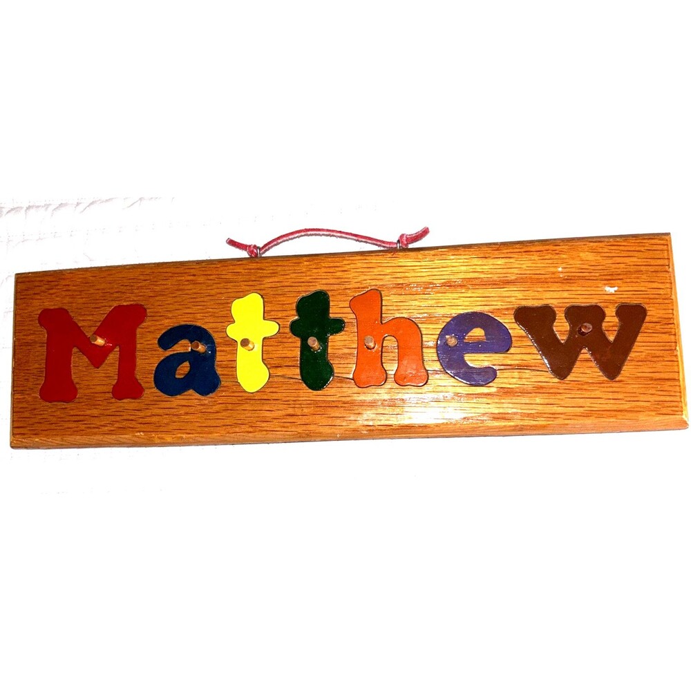 Wooden Personalized Puzzle for Kids MATTHEW